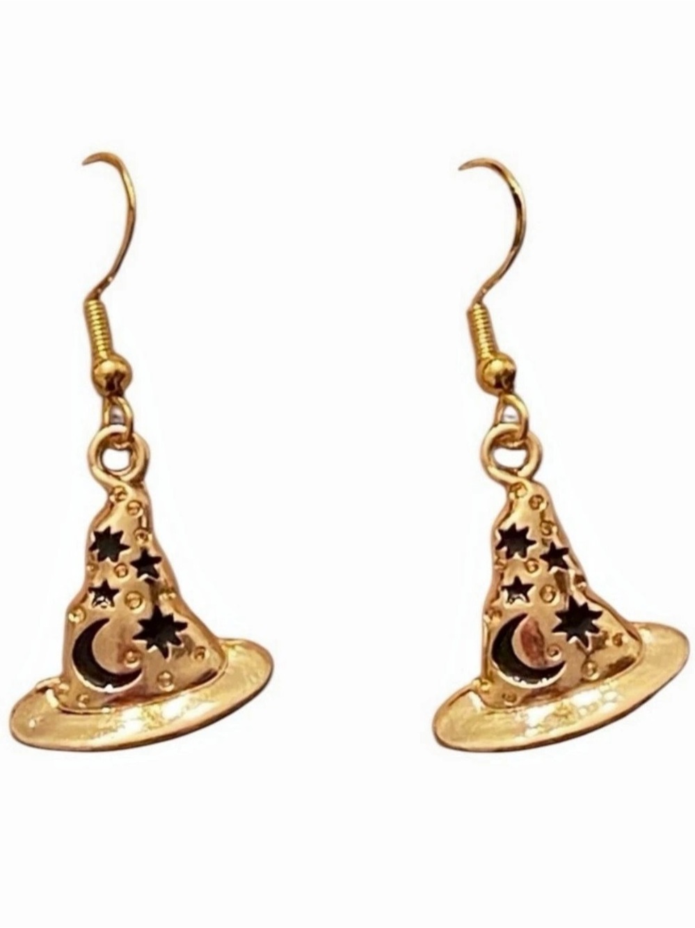 Witch Hat Moon Star Earrings
